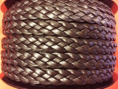 4-strand braid with 3 mm folded leather. Ref. TRP 4x3 Premier Ebony