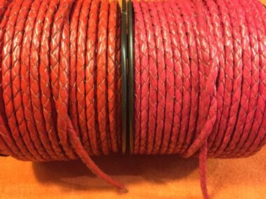 Bolo Leather 3 mm. TCP Red and TCP Fucsia