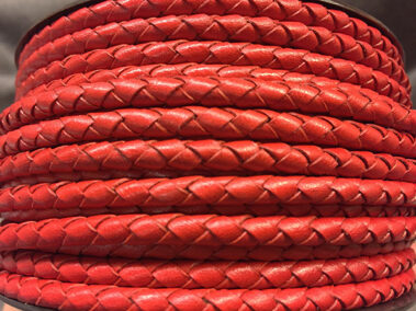 Red Round Braided Lace