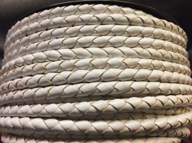 Leather Bolo Leather 5 mm. Ref. TRR 5 White