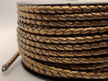 Cordón trenzado de cuero