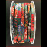 Tartan Printed Flat Leather Coil
