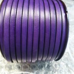 Leather strap 5x2 mm. Ref. TCP 5 Purple color