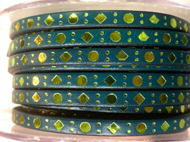 flat leather lace dots square