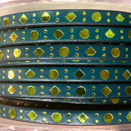 flat leather lace dots square