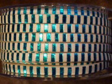 10 mt. spools Flat Leather engraved with Stipes.