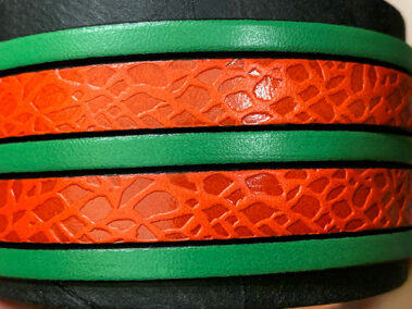 Flat Leather Lace with pattern giraffe