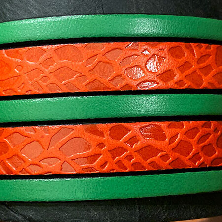 Flat Leather Lace with pattern giraffe