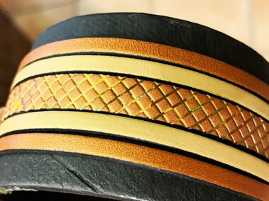 Flat leather lace Squares