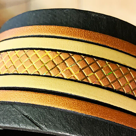 Flat leather lace Squares