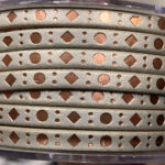 flat leather lace dots square