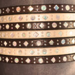 flat leather lace dots square