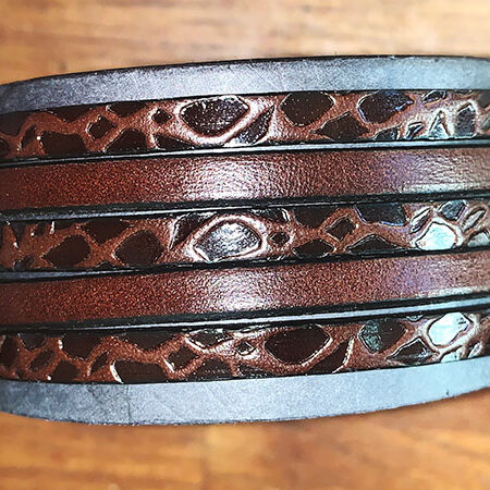 Flat Leather Lace with pattern giraffe