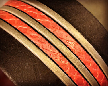 Flat Leather Lace with pattern giraffe