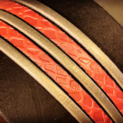 Flat Leather Lace with pattern giraffe