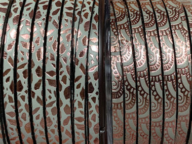 Flat Leather Lace with pattern giraffe