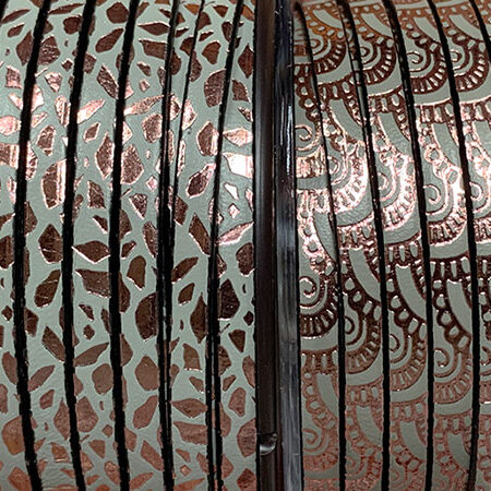 Flat Leather Lace with pattern giraffe