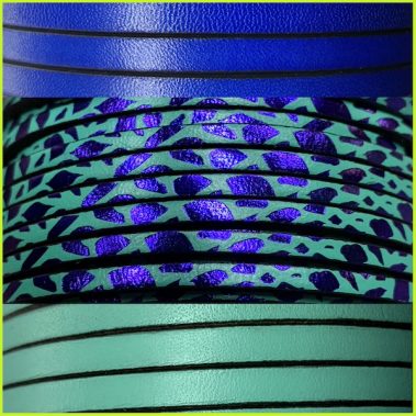 Emerald Flat Leather Laces