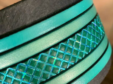 Flat leather lace Squares