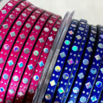 flat leather lace dots square