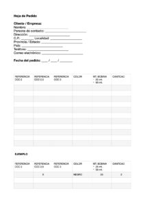 HOJA PEDIDO CORDON DE CUERO