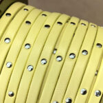 Riveted Lemon Candy Leather Lace.