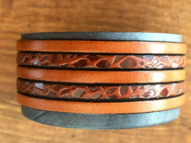 Flat Leather Lace with pattern giraffe