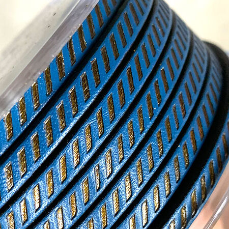 Flat leather lace with patten diagonals
