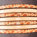 Flat Leather Lace with pattern giraffe