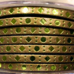 flat leather lace dots square