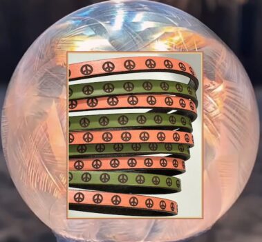 5x2 mm. Peace Leather Laces.