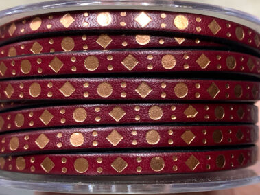 flat leather lace dots square