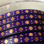 flat leather lace dots square