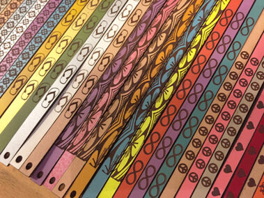 15x0.6 cm Leather Bracelets on request