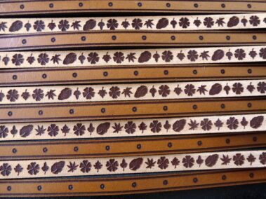 Leather engraved laser strips