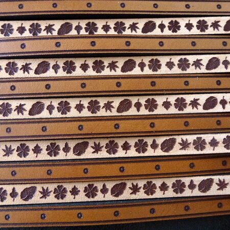 Leather engraved laser strips