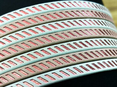 Flat leather lace with patten diagonals