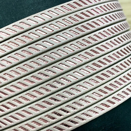 Flat leather lace with patten diagonals